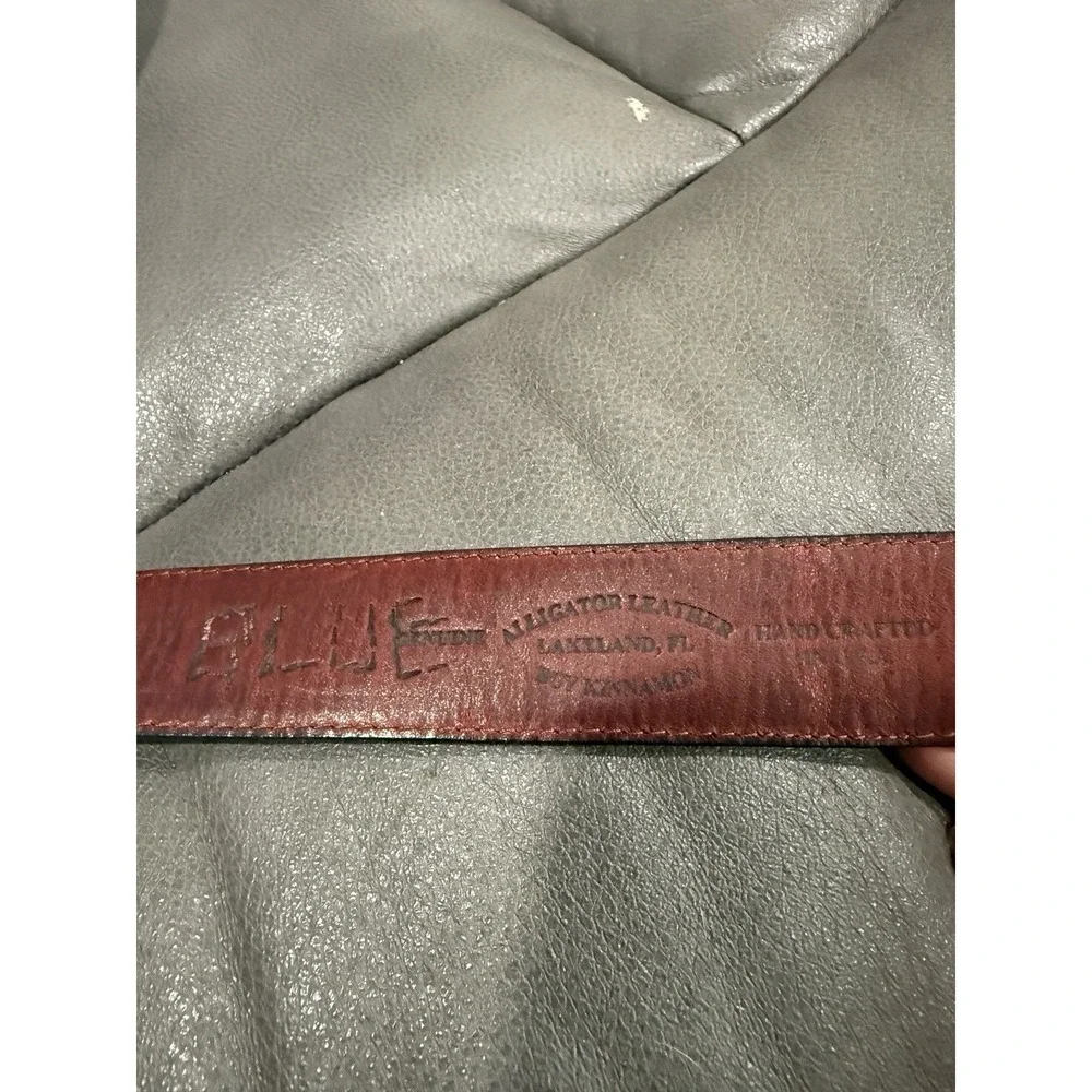 Genuine Black Alligator Belt by Kinnamon Lakeland,‎ Florida Hand Crafted In USA